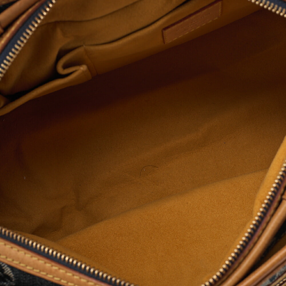 Louis Vuitton Shoulder Bag, Monogram Denim, Blue, Gold-Tone Hardware, Pre-Owned - Vintage La Charme