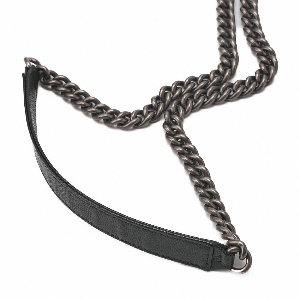 CHANEL Boy Chanel Matelasse Chain Wallet Caviar Skin Black Silver-Tone Hardware Pre-Owned - Vintage La Charme