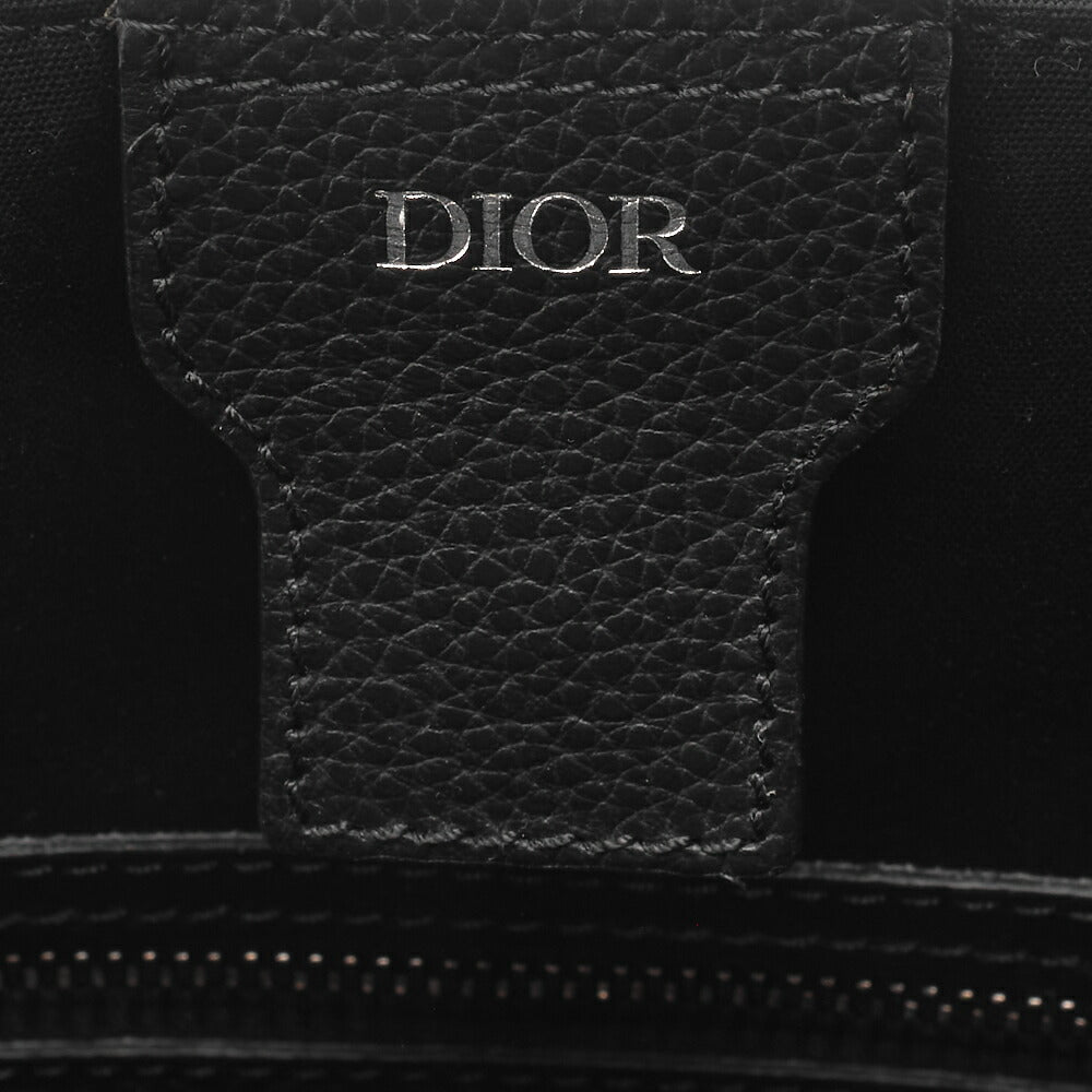 Dior Saddle Tote Bag Oblique Canvas Leather Black Silver-Tone Hardware Pre-Owned - Vintage La Charme