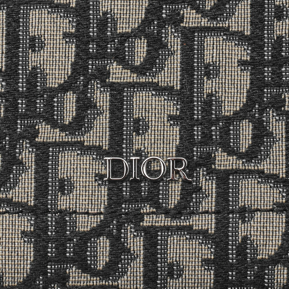 Dior Saddle Tote Bag Oblique Canvas Leather Black Silver-Tone Hardware Pre-Owned - Vintage La Charme