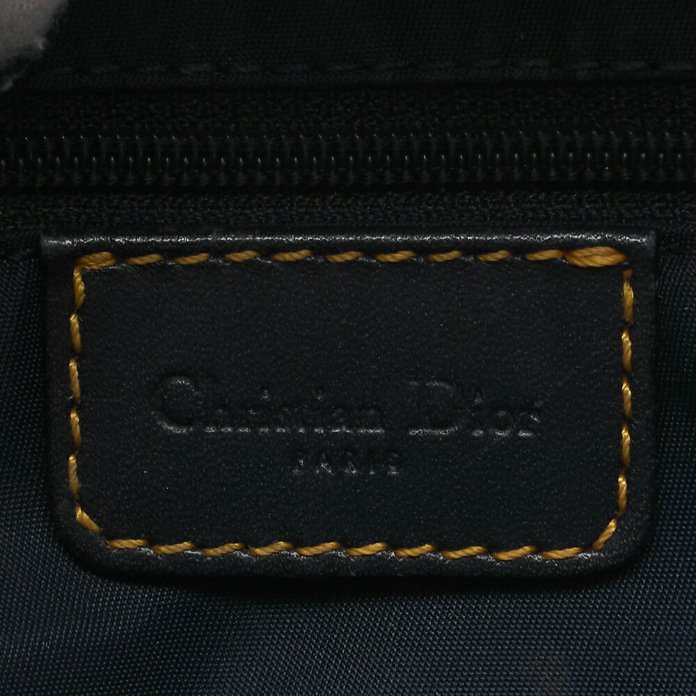 Dior Trotter Saddle Bag Canvas Leather Navy Gold-Tone Hardware Pre-Owned - Vintage La Charme