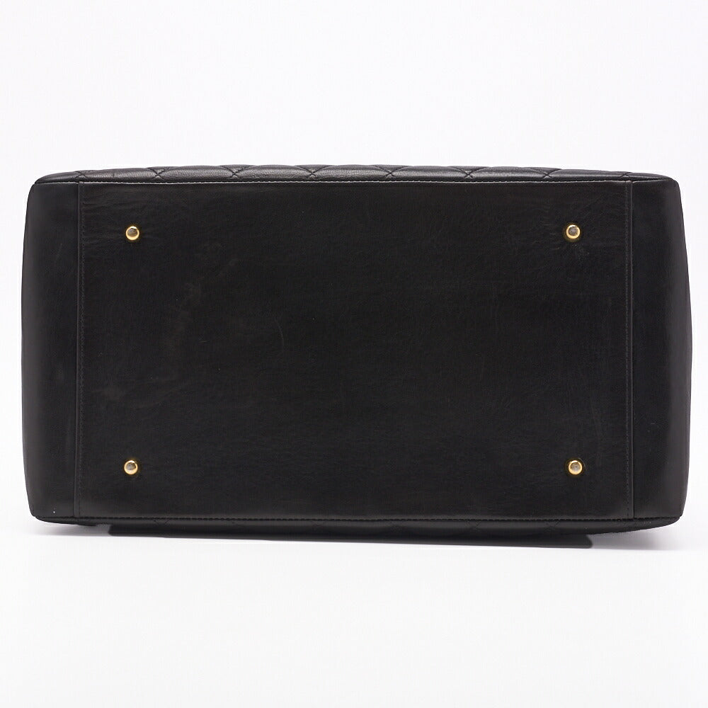 CHANEL Shoulder Tote Bag Matelasse Coco Mark Lambskin Black Gold-Tone Hardware Pre-Owned - Vintage La Charme
