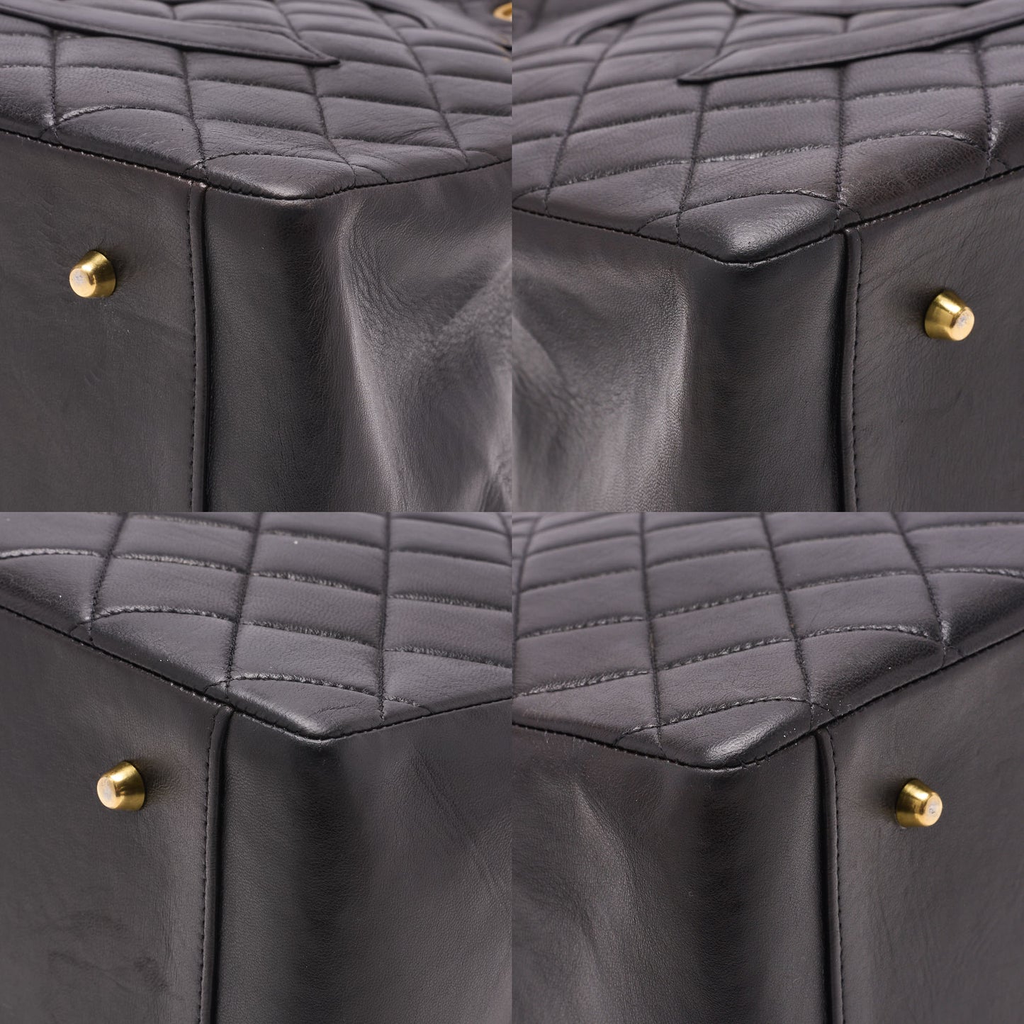 CHANEL Shoulder Tote Bag Matelasse Coco Mark Lambskin Black Gold-Tone Hardware Pre-Owned - Vintage La Charme