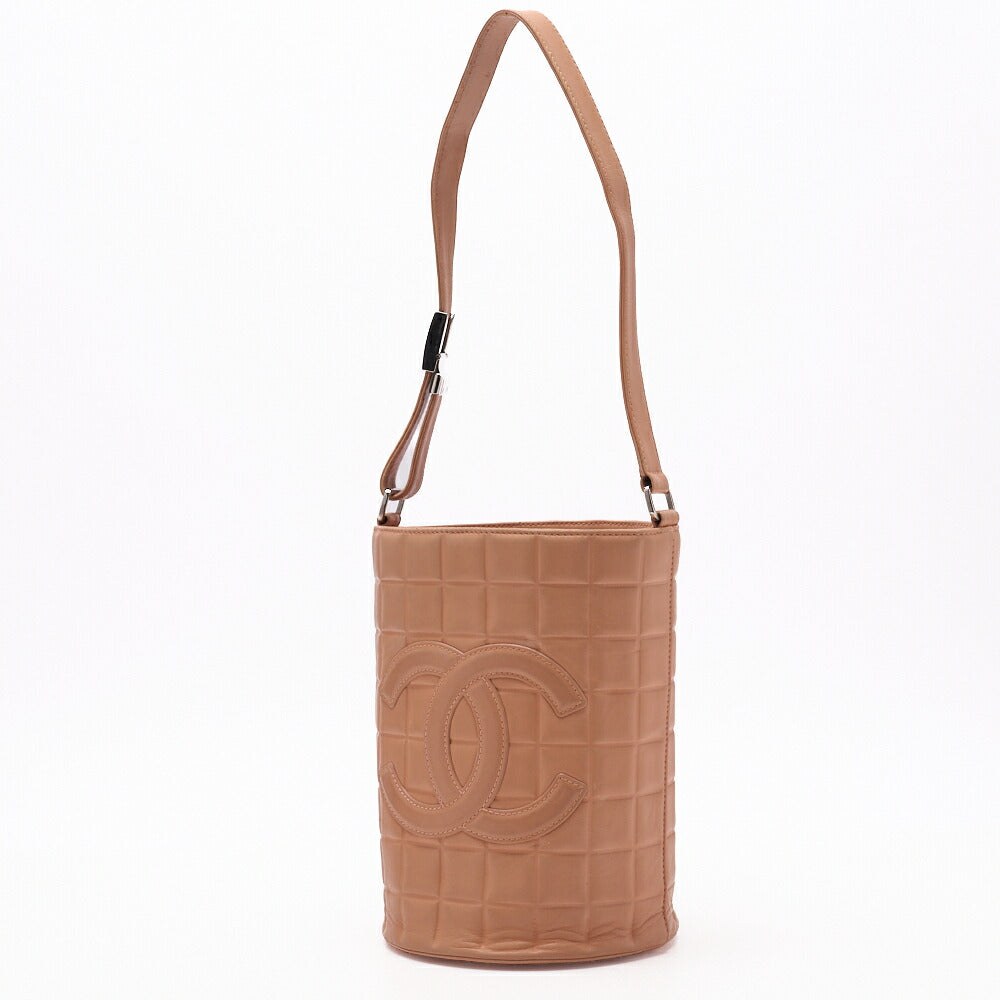 CHANEL Bucket Shoulder Bag, Choco Bar Coco Mark, Lambskin, Pink, Silver-Tone Hardware, Pre-Owned - Vintage La Charme