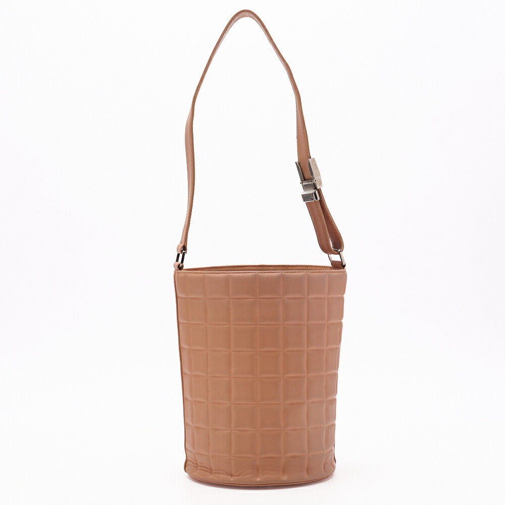 CHANEL Bucket Shoulder Bag, Choco Bar Coco Mark, Lambskin, Pink, Silver-Tone Hardware, Pre-Owned - Vintage La Charme