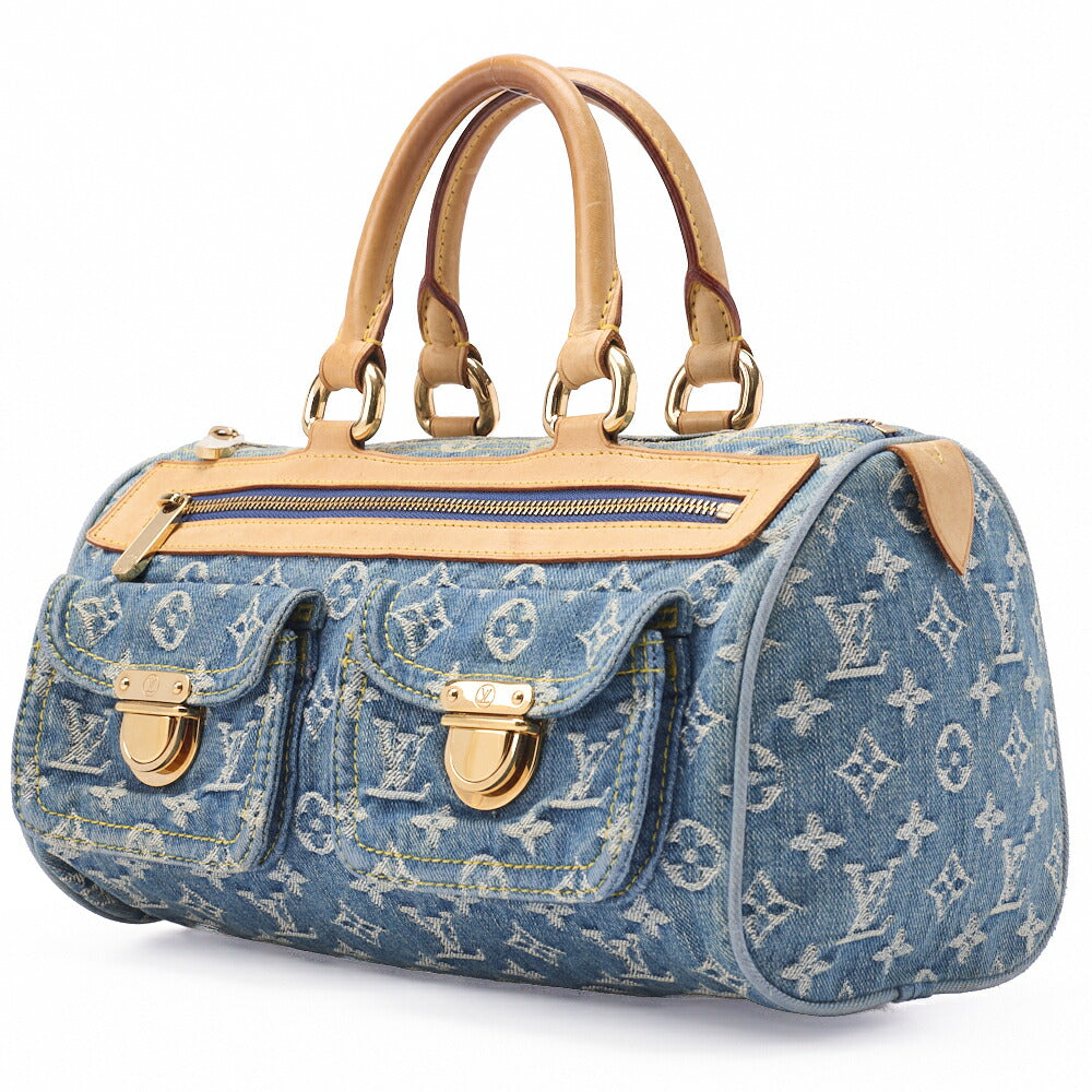 Louis Vuitton Shoulder Bag, Monogram Denim, Blue, Gold-Tone Hardware, Pre-Owned - Vintage La Charme