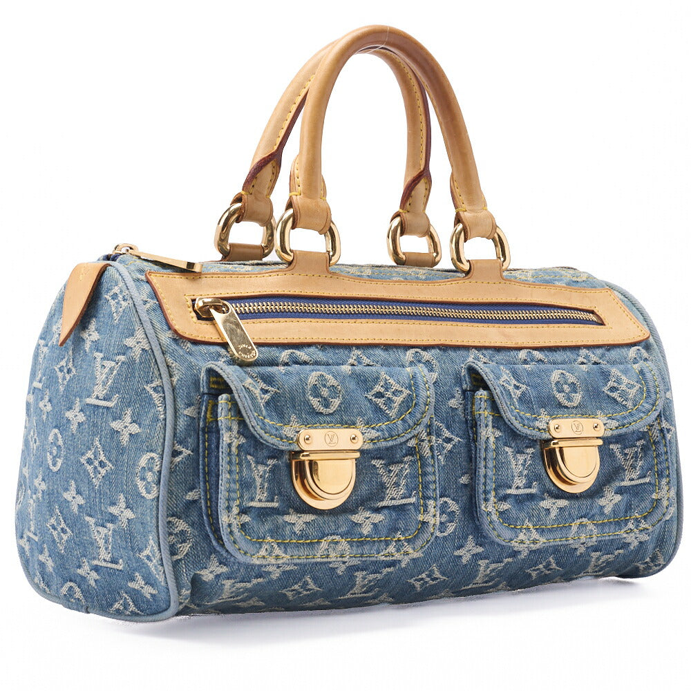 Louis Vuitton Shoulder Bag, Monogram Denim, Blue, Gold-Tone Hardware, Pre-Owned - Vintage La Charme