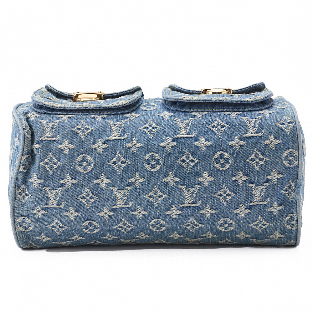 Louis Vuitton Shoulder Bag, Monogram Denim, Blue, Gold-Tone Hardware, Pre-Owned - Vintage La Charme