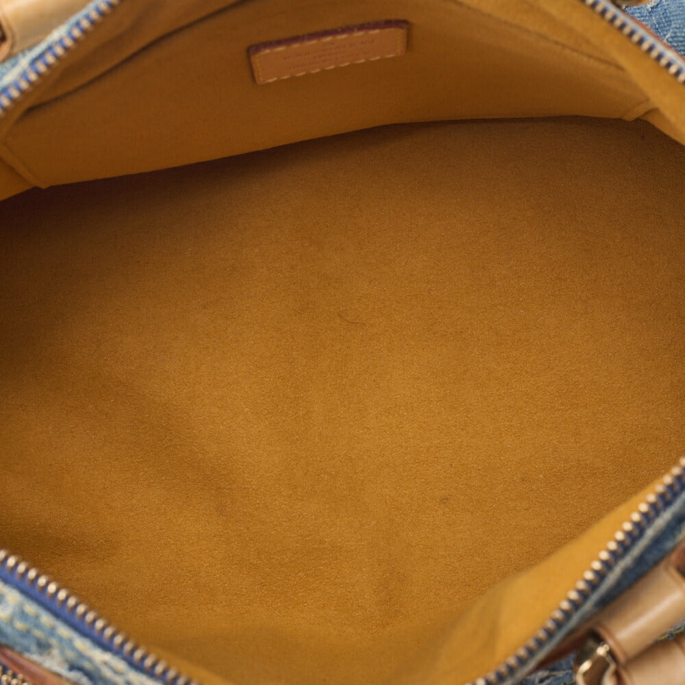 Louis Vuitton Shoulder Bag, Monogram Denim, Blue, Gold-Tone Hardware, Pre-Owned - Vintage La Charme