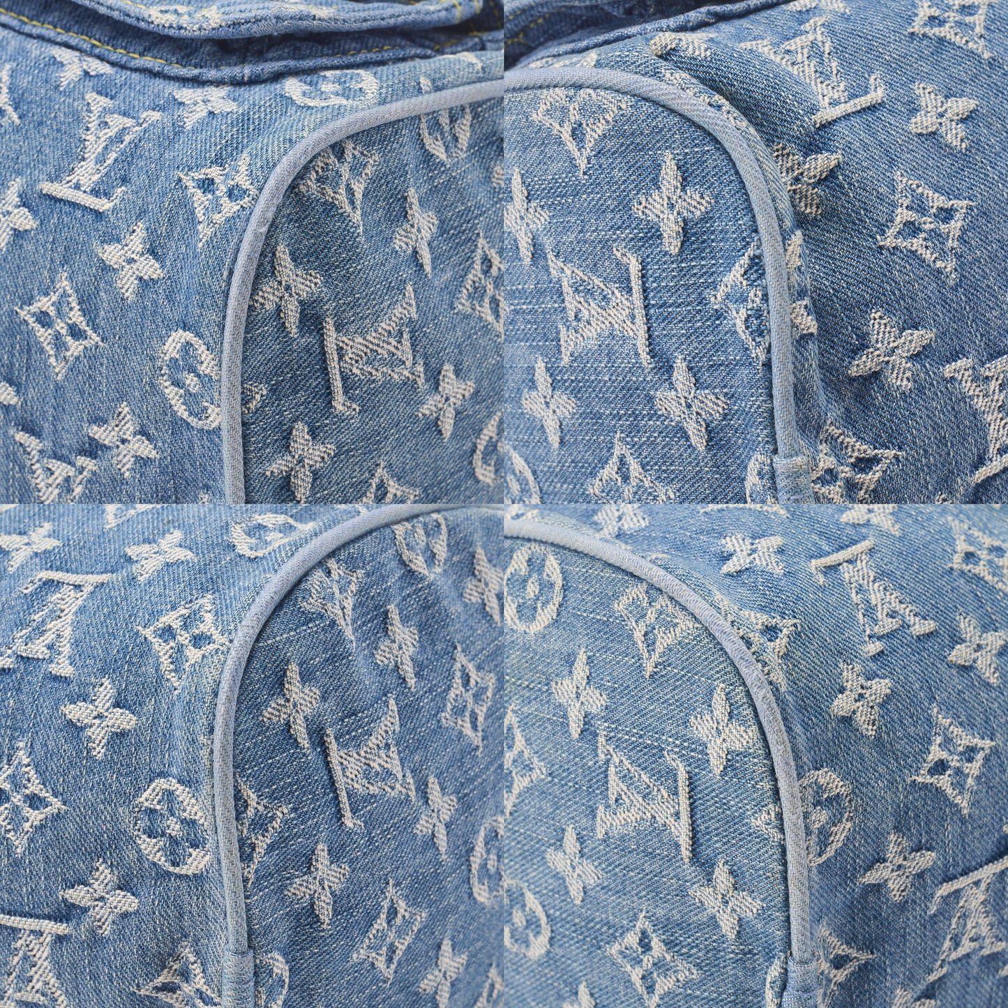 Louis Vuitton Shoulder Bag, Monogram Denim, Blue, Gold-Tone Hardware, Pre-Owned - Vintage La Charme