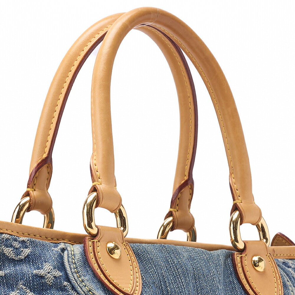 Louis Vuitton Shoulder Bag 2WAY Monogram Denim Blue Gold-Tone Hardware Pre-Owned - Vintage La Charme