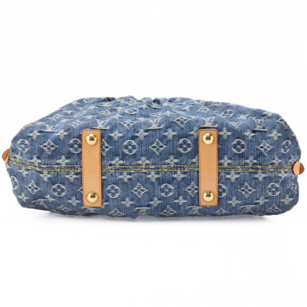 Louis Vuitton Shoulder Bag 2WAY Monogram Denim Blue Gold-Tone Hardware Pre-Owned - Vintage La Charme