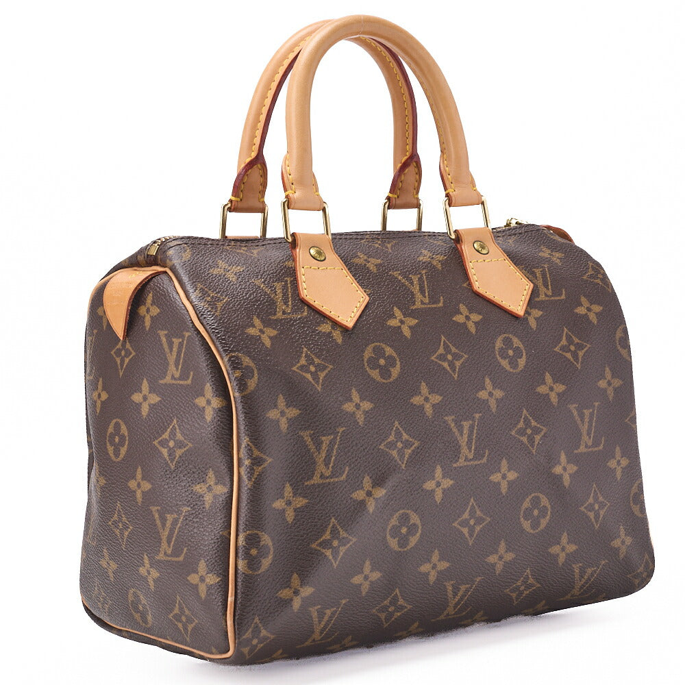 Louis Vuitton Shoulder Bag, Monogram Speedy 25, Canvas, Brown, Gold-Tone Hardware, Pre-Owned - Vintage La Charme