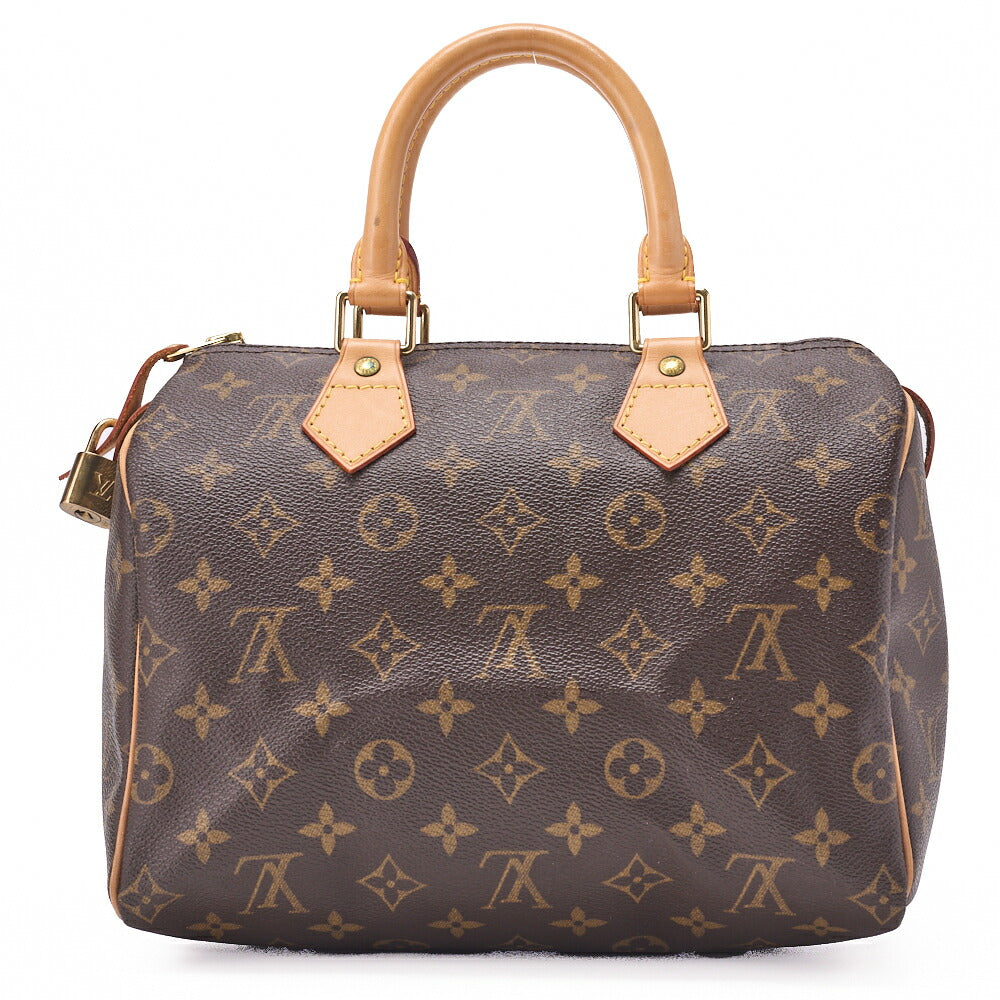 Louis Vuitton Shoulder Bag, Monogram Speedy 25, Canvas, Brown, Gold-Tone Hardware, Pre-Owned - Vintage La Charme