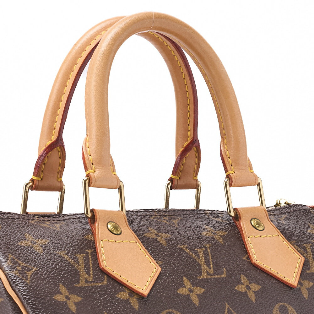 Louis Vuitton Shoulder Bag, Monogram Speedy 25, Canvas, Brown, Gold-Tone Hardware, Pre-Owned - Vintage La Charme