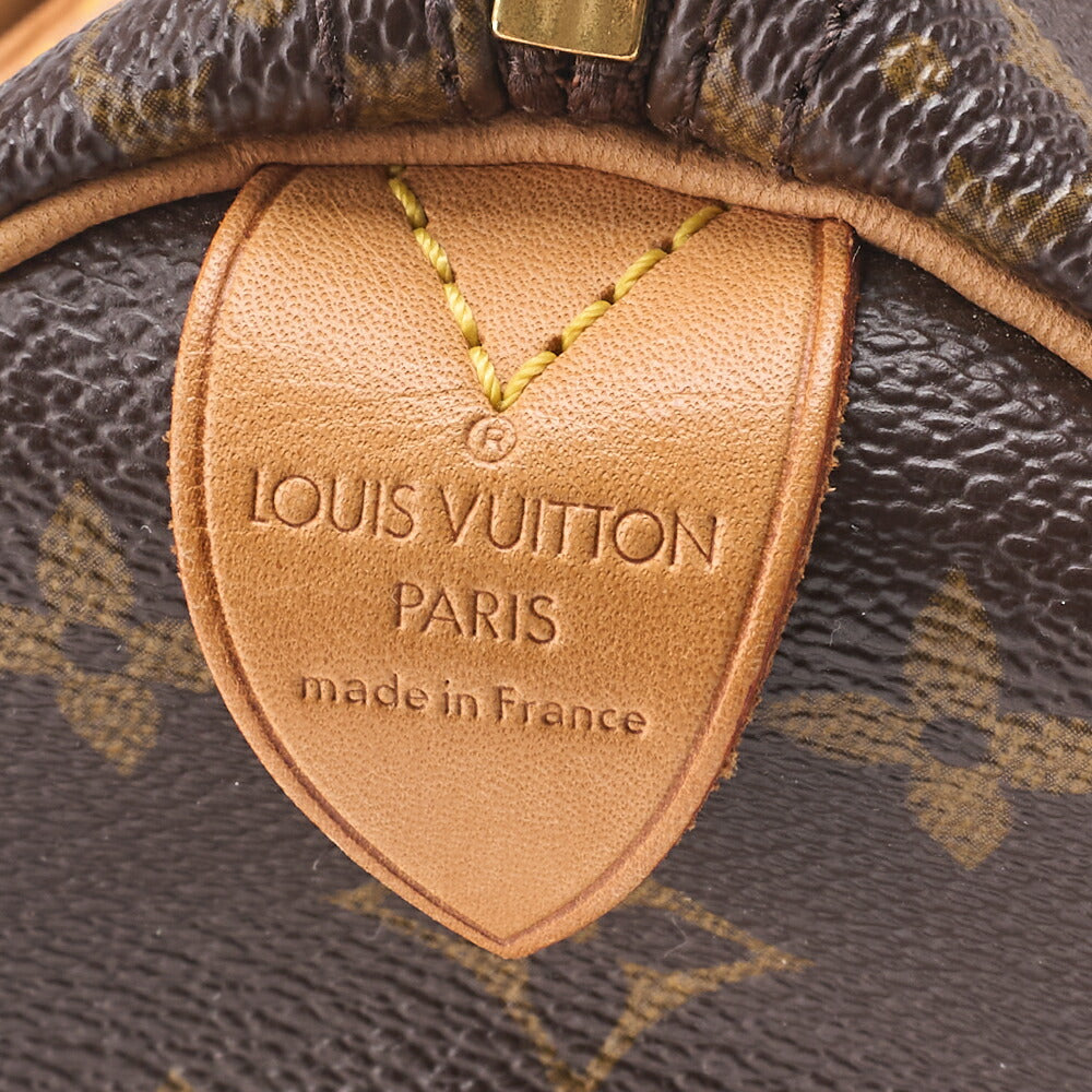 Louis Vuitton Shoulder Bag, Monogram Speedy 25, Canvas, Brown, Gold-Tone Hardware, Pre-Owned - Vintage La Charme