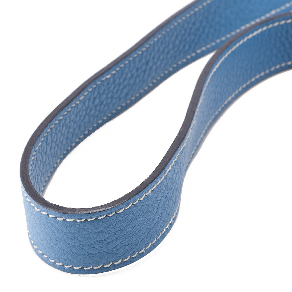 HERMES Christine Shoulder Bag Toile Ash Buffle Blue Jean Silver-Tone Hardware Pre-Owned - Vintage La Charme