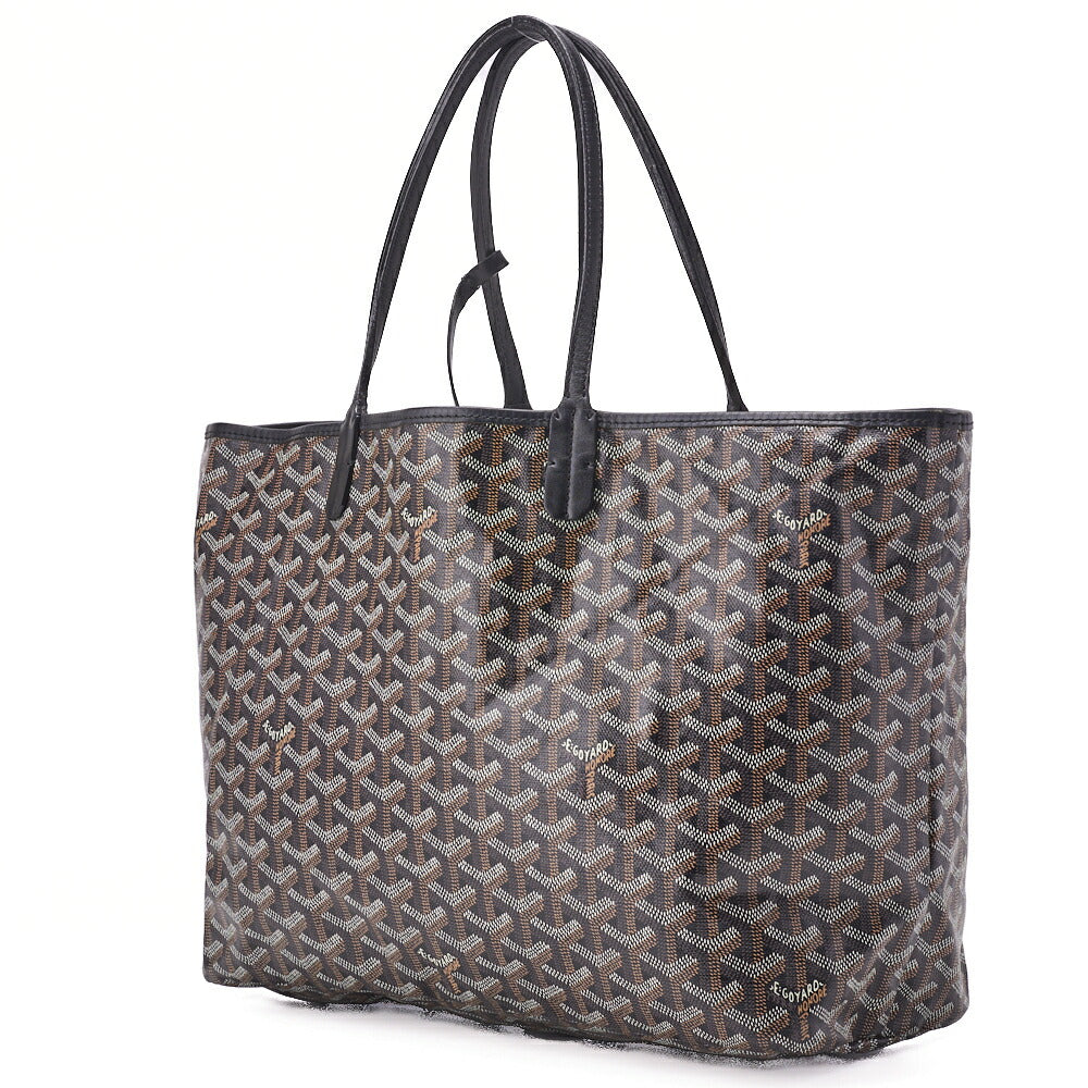 Goyard Saint Louis PM Tote Bag Coating Canvas Black Silver-Tone Hardware Pre-Owned - Vintage La Charme