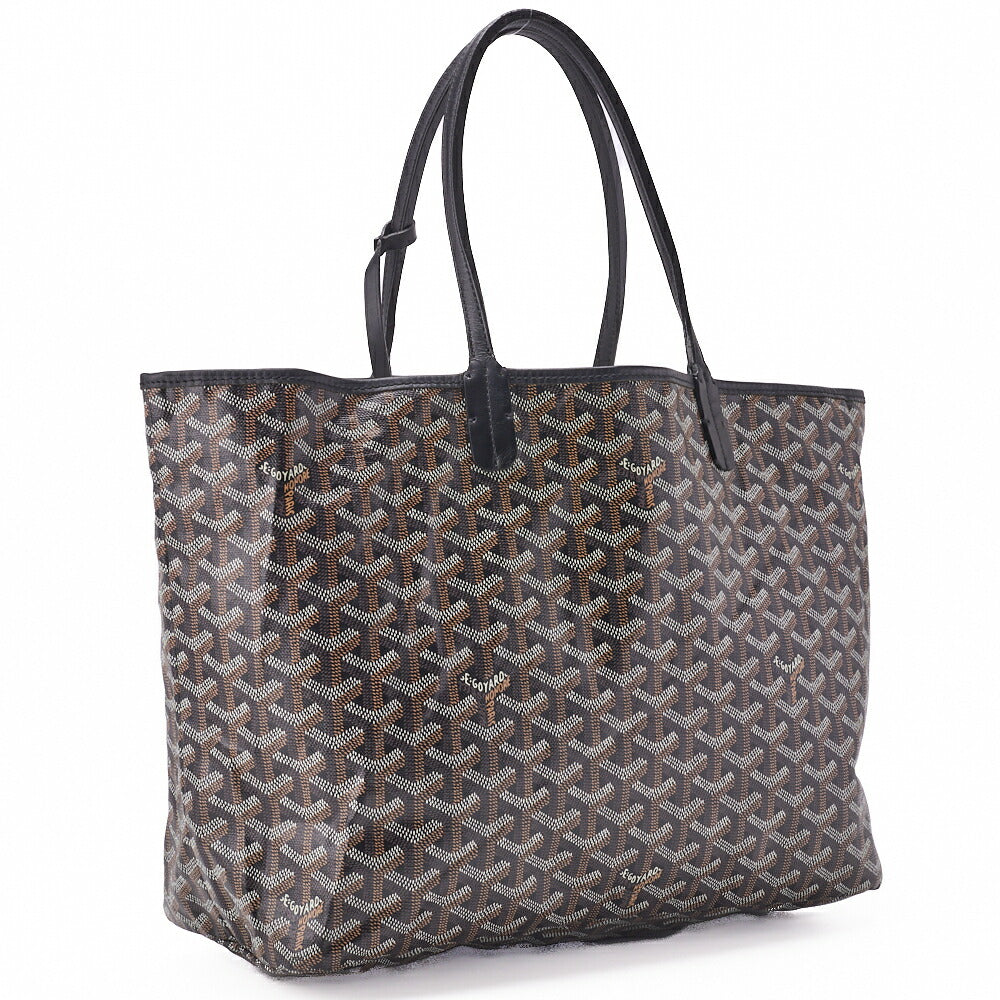 Goyard Saint Louis PM Tote Bag Coating Canvas Black Silver-Tone Hardware Pre-Owned - Vintage La Charme