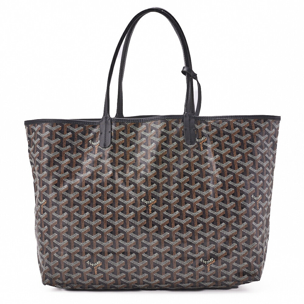 Goyard Saint Louis PM Tote Bag Coating Canvas Black Silver-Tone Hardware Pre-Owned - Vintage La Charme