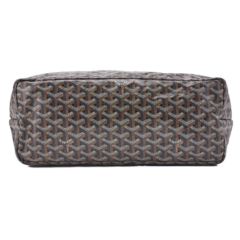 Goyard Saint Louis PM Tote Bag Coating Canvas Black Silver-Tone Hardware Pre-Owned - Vintage La Charme
