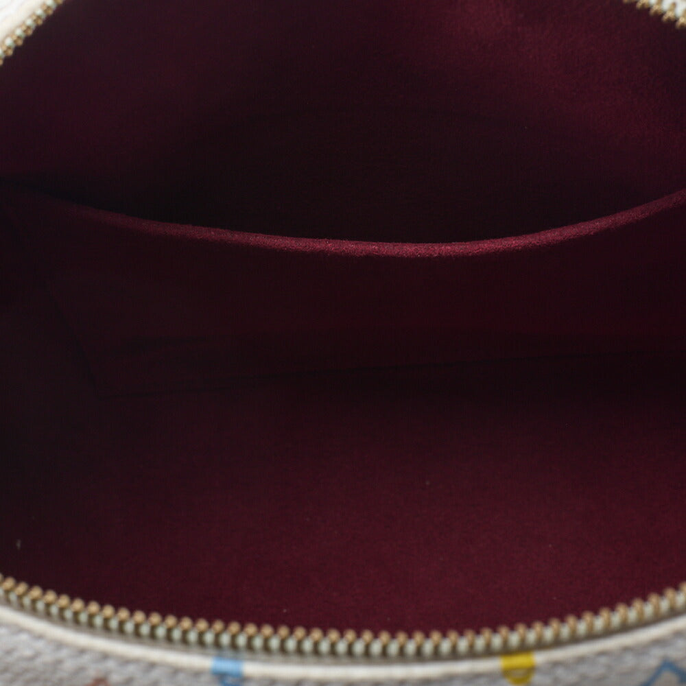 Louis Vuitton Shoulder Bag, Monogram Multicolor, Canvas, White, Gold-Tone Hardware, Pre-Owned - Vintage La Charme