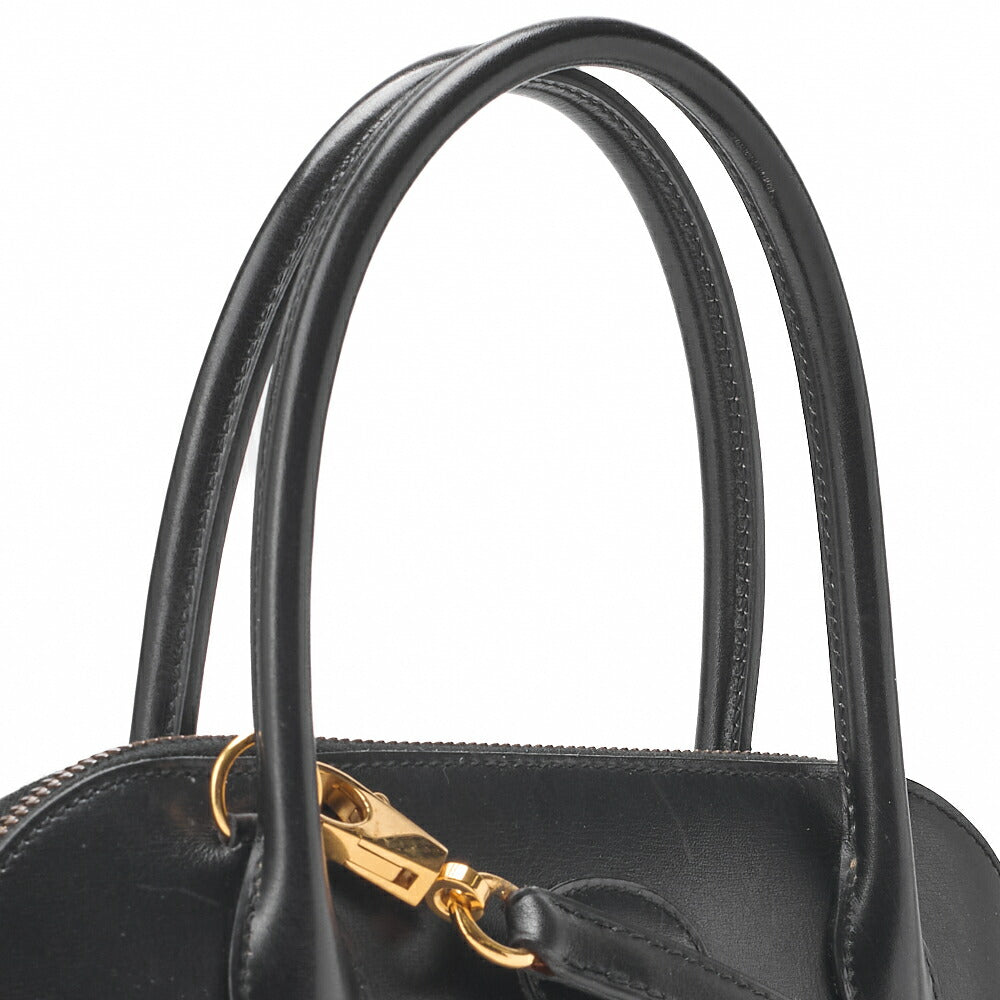 HERMES Bolide 27 Handbag Shoulder Bag 2WAY Box Calf Black Gold-Tone Hardware Pre-Owned - Vintage La Charme