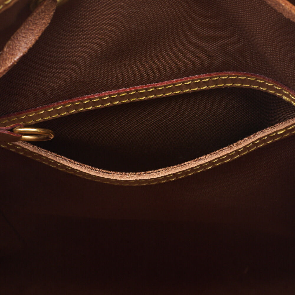 Louis Vuitton Shoulder Backpack Bag Monogram Canvas Brown Gold-Tone Hardware Pre-Owned - Vintage La Charme