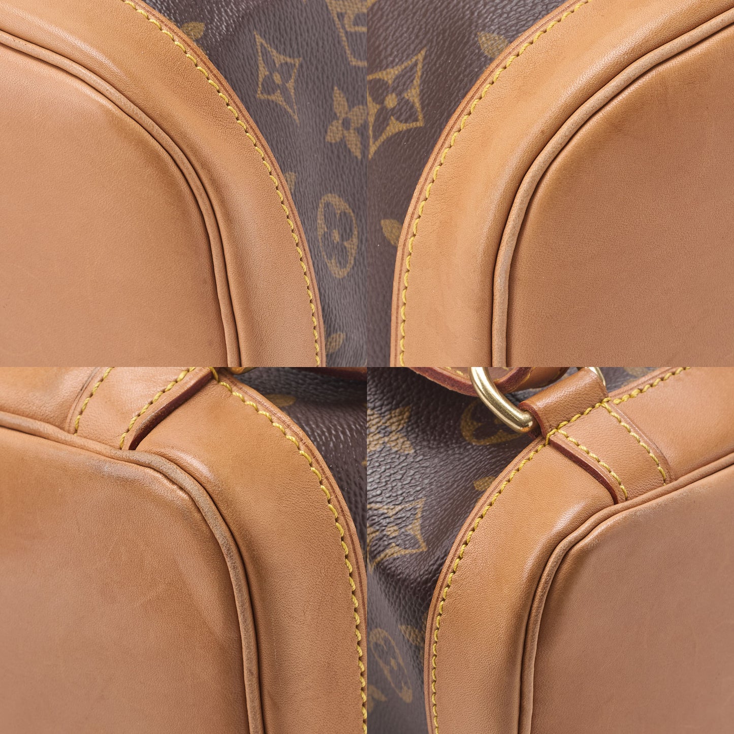 Louis Vuitton Shoulder Backpack Bag Monogram Canvas Brown Gold-Tone Hardware Pre-Owned - Vintage La Charme