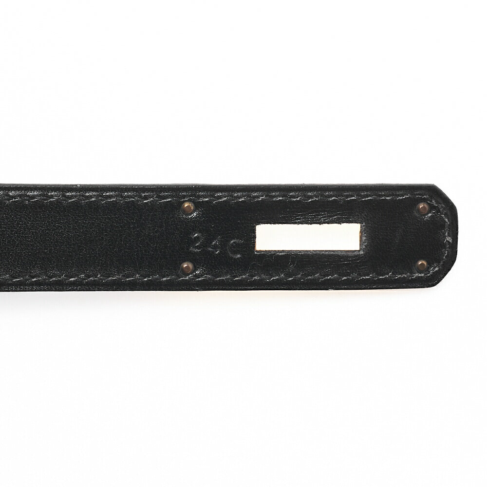 HERMES Kelly 32 Handbag Box Calf Black Gold-Tone Hardware Pre-Owned - Vintage La Charme