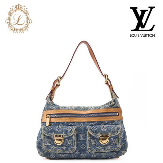 Louis Vuitton Shoulder Bag Monogram Denim Buggy PM Blue Gold-Tone Hardware Pre-Owned - Vintage La Charme
