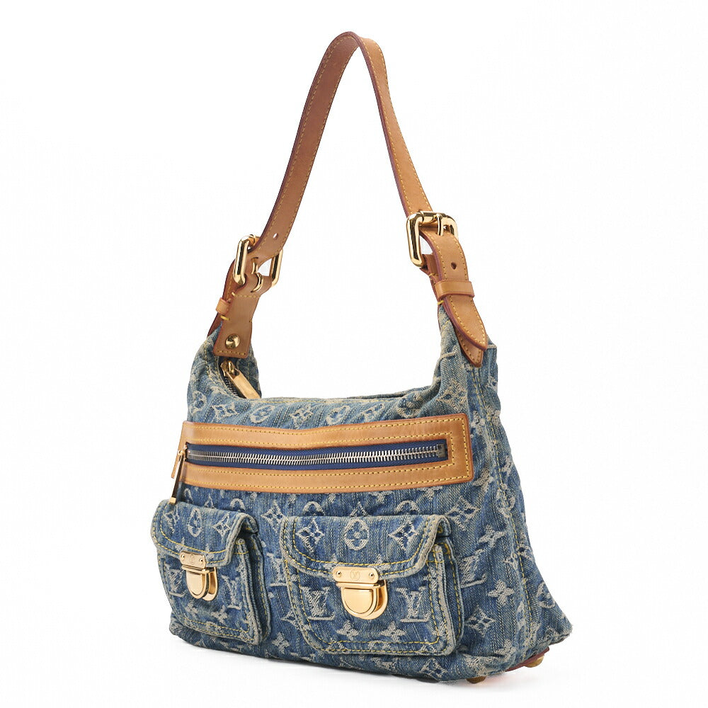 Louis Vuitton Shoulder Bag Monogram Denim Buggy PM Blue Gold-Tone Hardware Pre-Owned - Vintage La Charme