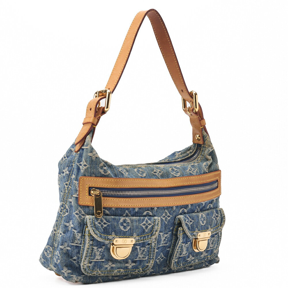 Louis Vuitton Shoulder Bag Monogram Denim Buggy PM Blue Gold-Tone Hardware Pre-Owned - Vintage La Charme