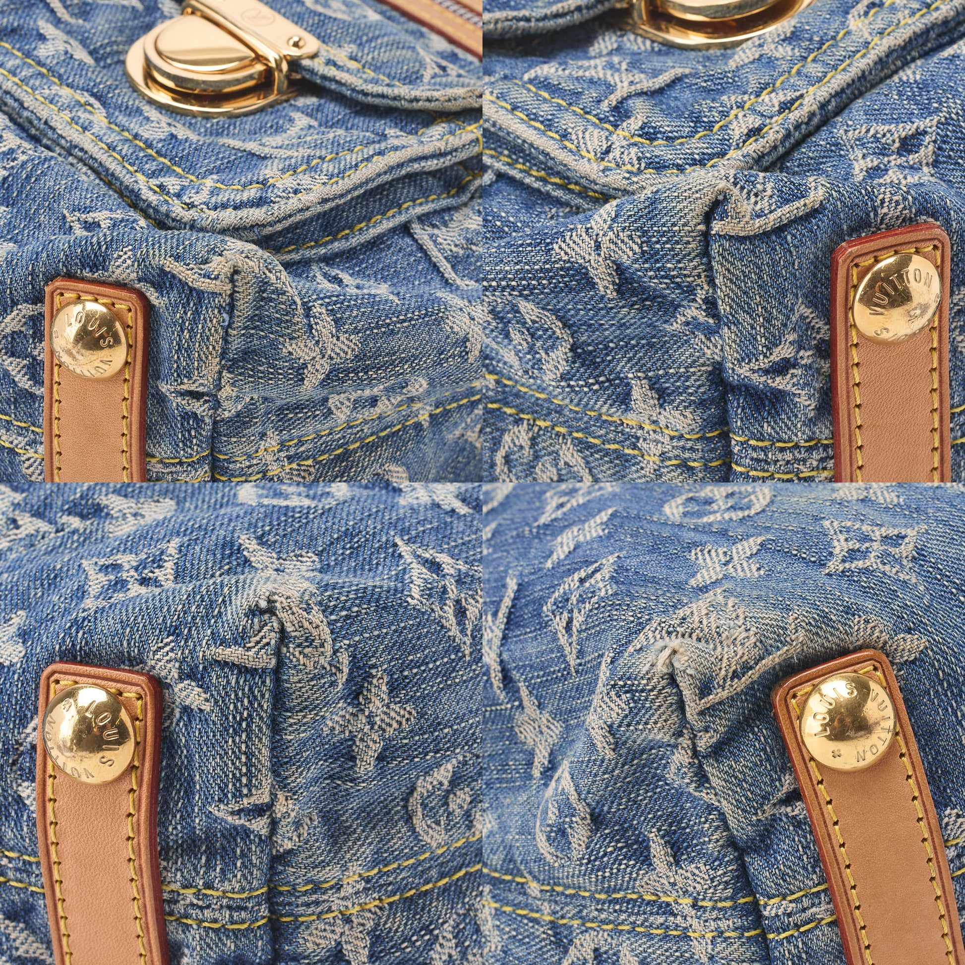 Louis Vuitton Shoulder Bag Monogram Denim Buggy PM Blue Gold-Tone Hardware Pre-Owned - Vintage La Charme