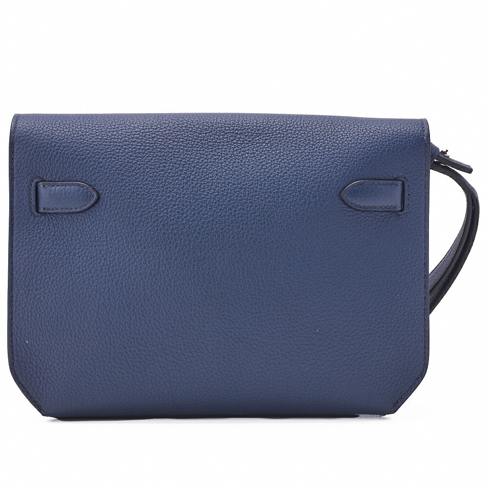 HERMES Shoulder Bag, Kerry de Peche 25, Silver Metal Fittings, Canvas, Vert Bosphort, Silver-Tone Hardware, Pre-Owned - Vintage La Charme