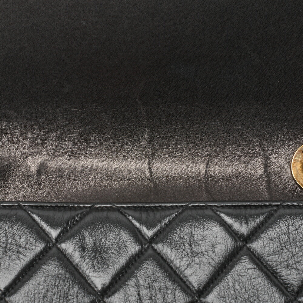 CHANEL Shoulder Bag, Deca Matelasse, Lambskin, Black, Gold-Tone Hardware, Pre-Owned - Vintage La Charme