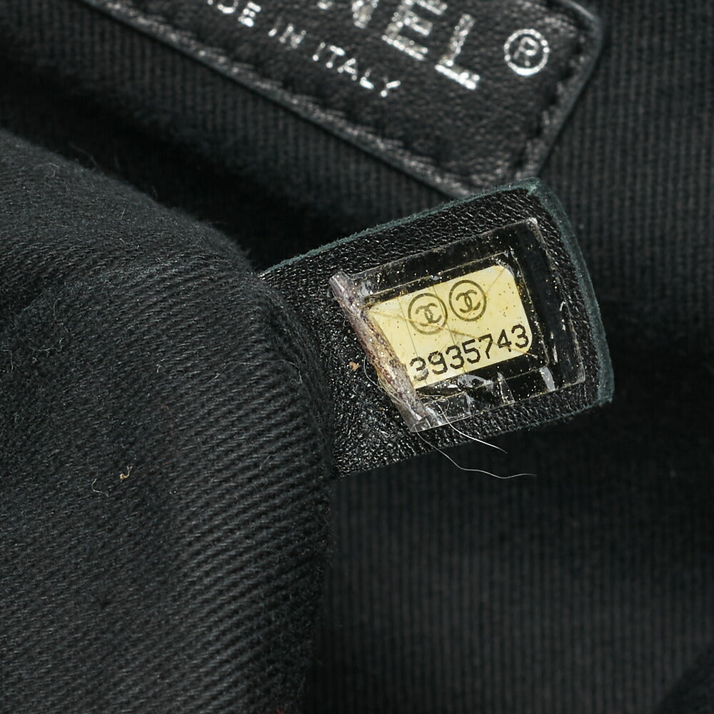 CHANEL Backpack Bag Deauville Drawstring Canvas Denim Gray Silver-Tone Hardware Pre-Owned - Vintage La Charme