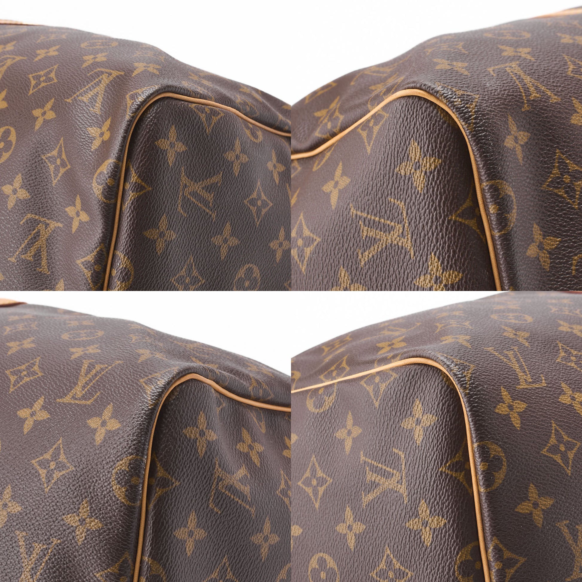 Louis Vuitton Shoulder Bag, Monogram, Boston Bag, Caviar Leather, Brown, Gold-Tone Hardware, Pre-Owned - Vintage La Charme