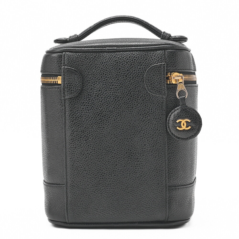CHANEL Vanity Handbag, Coco Mark, Caviar Skin, Black, Gold-Tone Hardware, Pre-Owned - Vintage La Charme