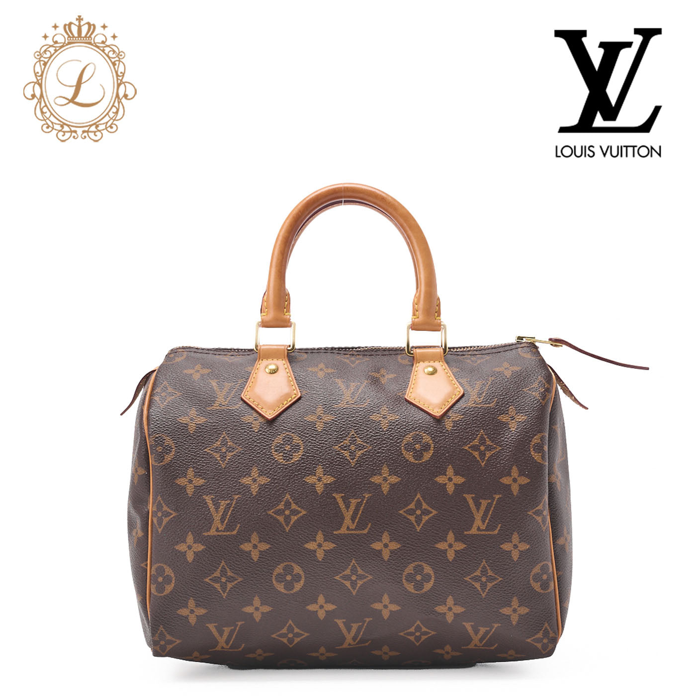 Louis Vuitton Shoulder Bag, Monogram, Canvas, Brown, Gold-Tone Hardware, Pre-Owned - Vintage La Charme