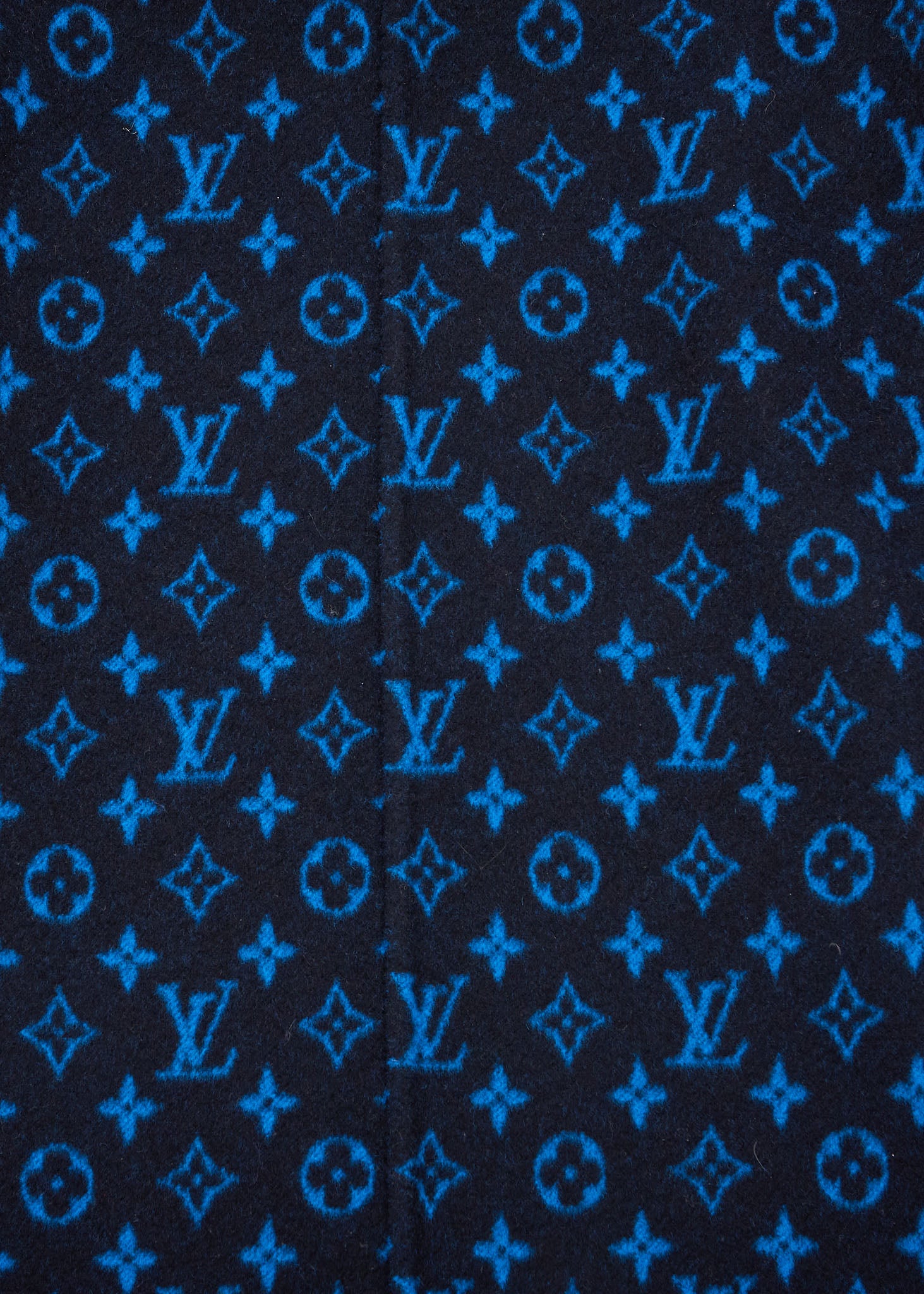 Louis Vuitton Gown Coat, Monogram, Wool Silk Blend, Navy, Silver-Tone Hardware, Pre-Owned - Vintage La Charme