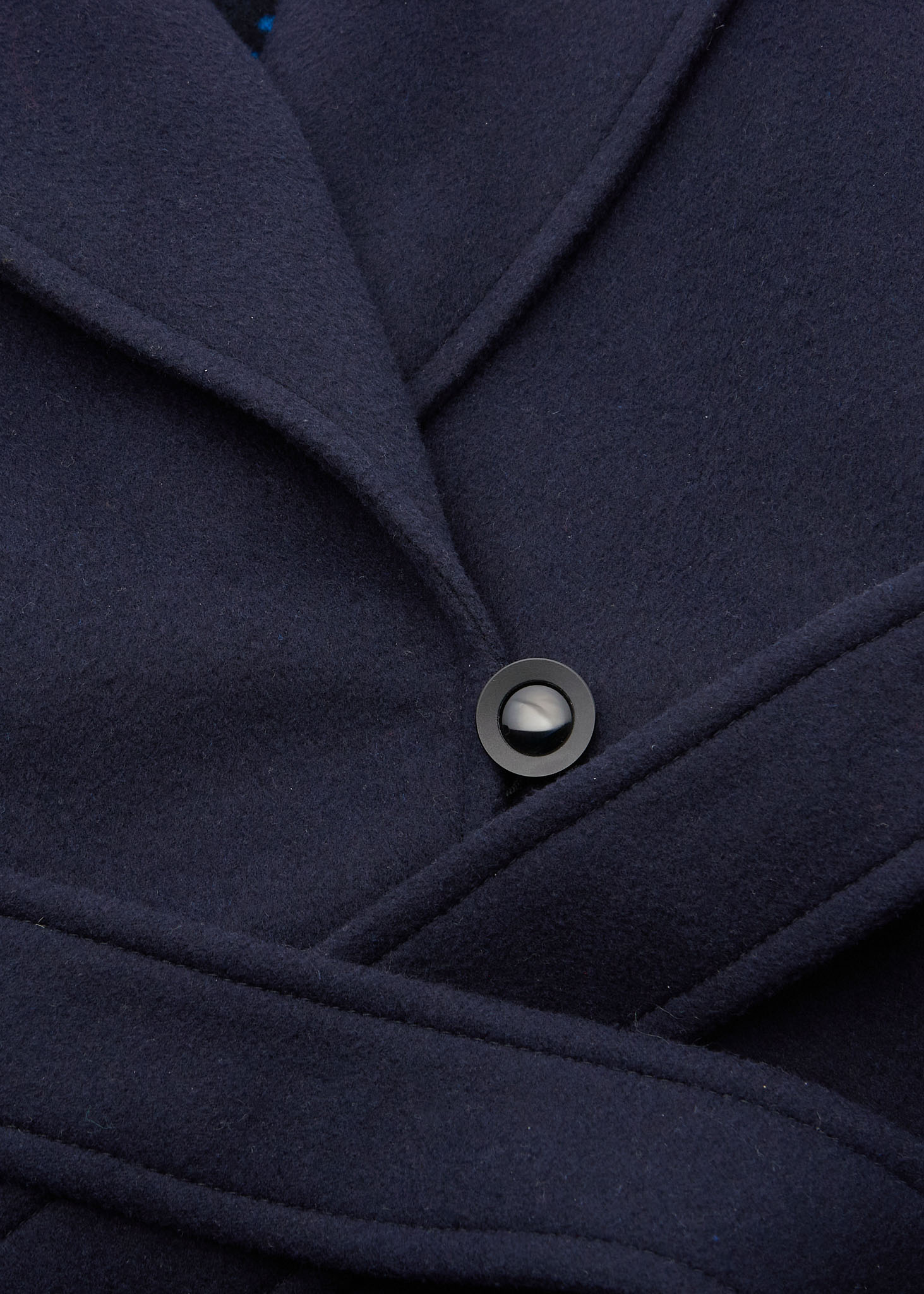 Louis Vuitton Gown Coat, Monogram, Wool Silk Blend, Navy, Silver-Tone Hardware, Pre-Owned - Vintage La Charme