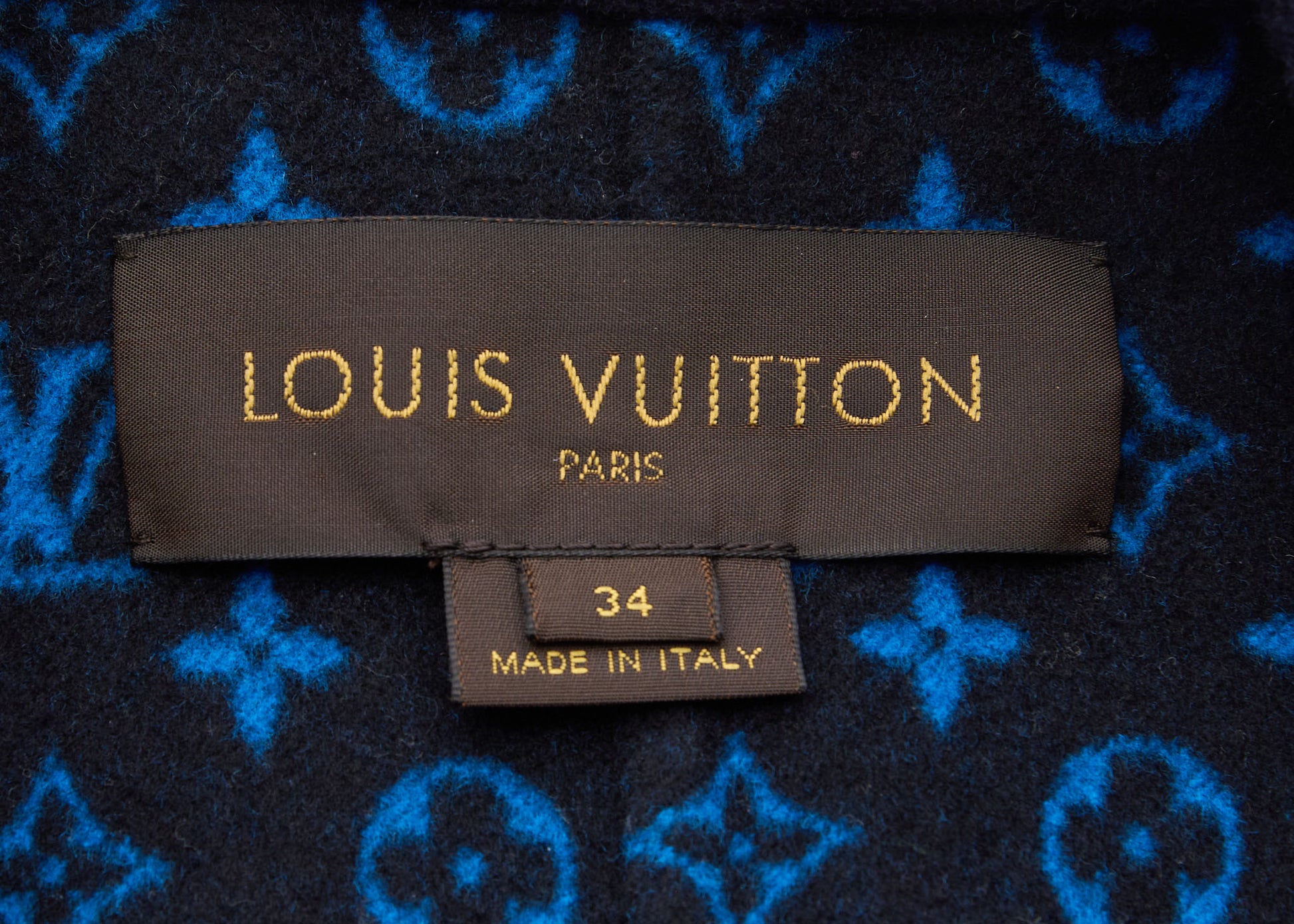 Louis Vuitton Gown Coat, Monogram, Wool Silk Blend, Navy, Silver-Tone Hardware, Pre-Owned - Vintage La Charme