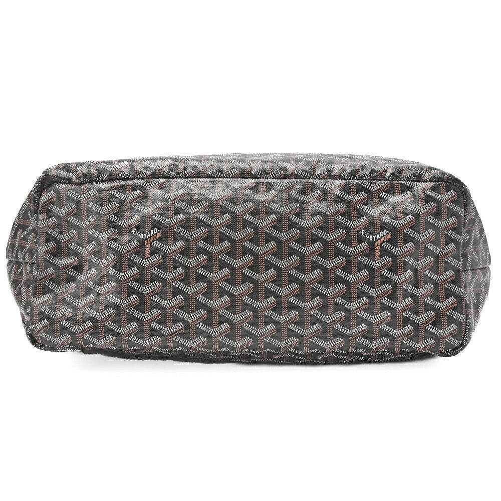 Goyard Saint Louis PM Tote Bag Coated Canvas Black Silver-Tone Hardware Pre-Owned - Vintage La Charme