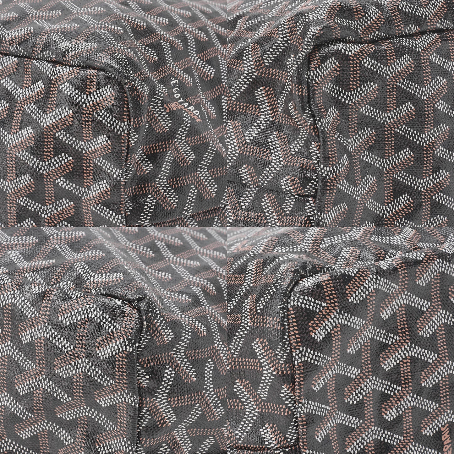 Goyard Saint Louis PM Tote Bag Coated Canvas Black Silver-Tone Hardware Pre-Owned - Vintage La Charme