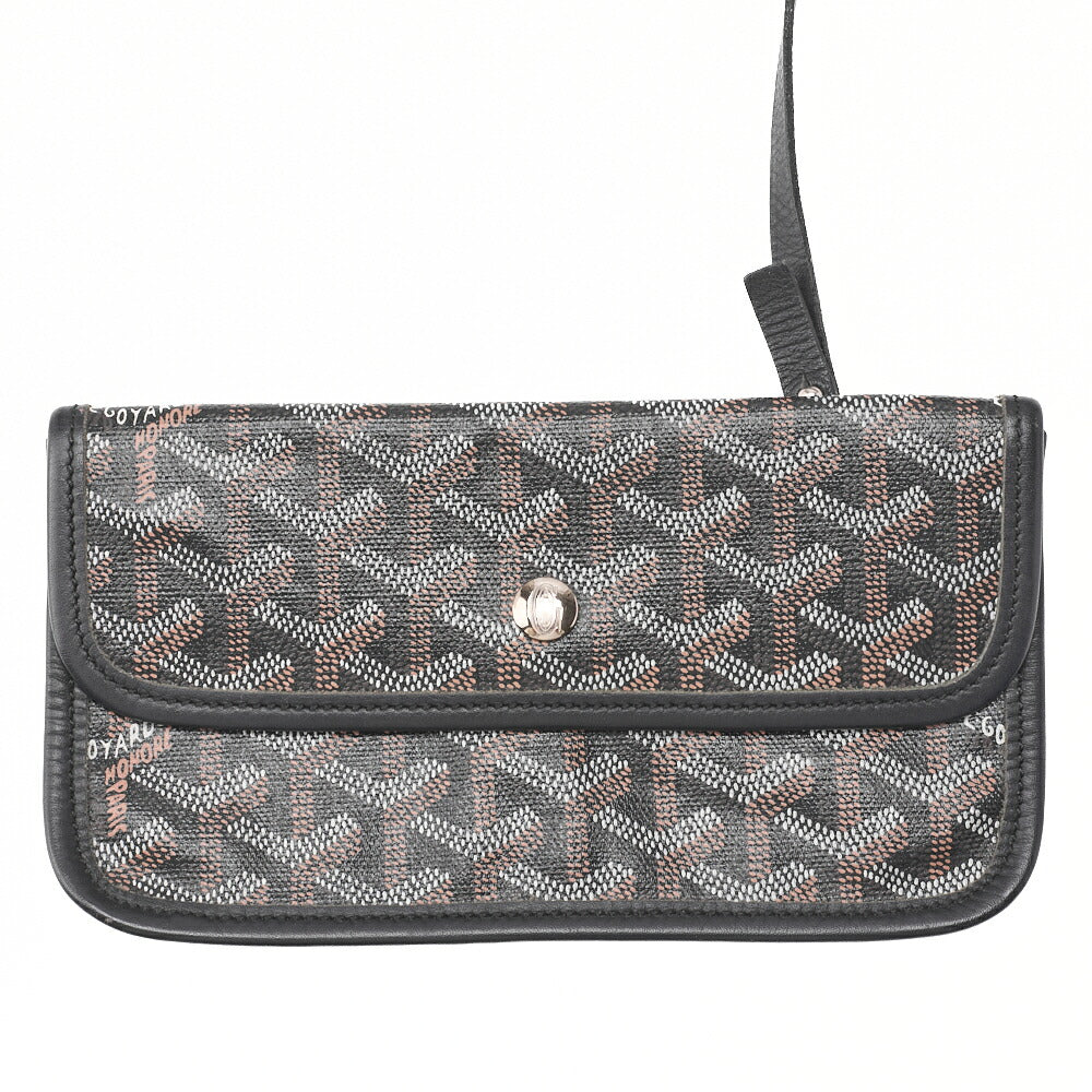 Goyard Saint Louis PM Tote Bag Coated Canvas Black Silver-Tone Hardware Pre-Owned - Vintage La Charme