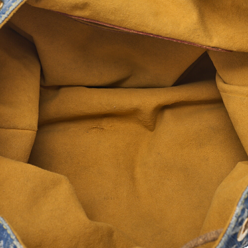 Louis Vuitton Shoulder Backpack Bag Monogram Denim Blue Gold-Tone Hardware Pre-Owned - Vintage La Charme