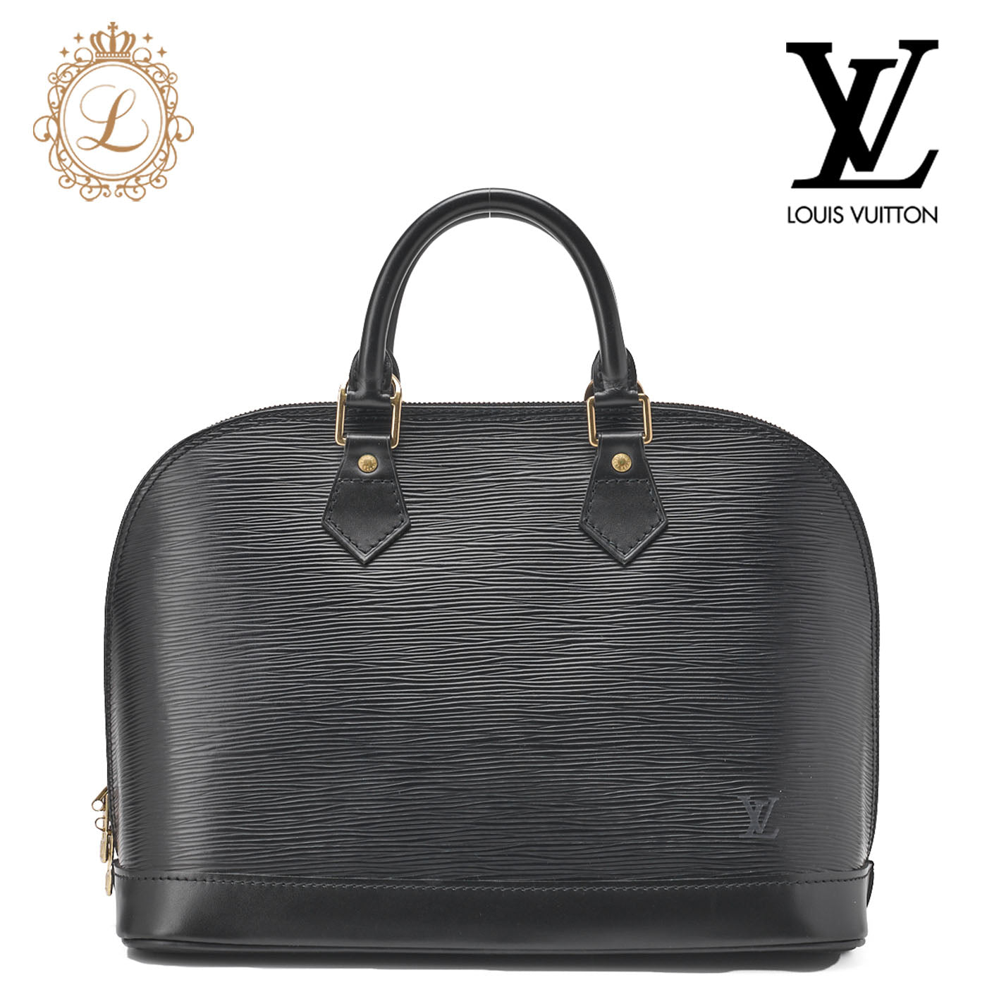 Louis Vuitton, Shoulder Bag, Epi Alma PM, Epi Leather, Black, Gold-Tone Hardware, Pre-Owned - Vintage La Charme