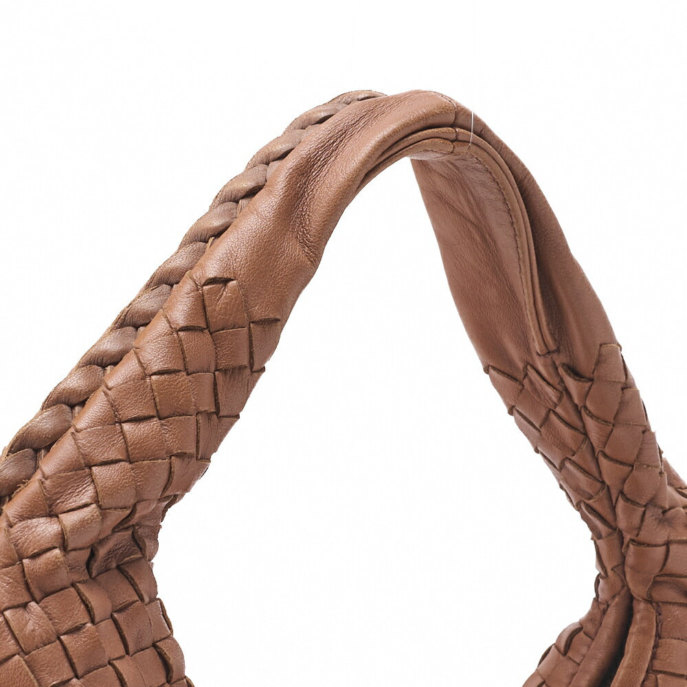 Bottega Veneta Shoulder Tote Bag Intrecciato Lambskin Brown Gold-Tone Hardware Pre-Owned - Vintage La Charme