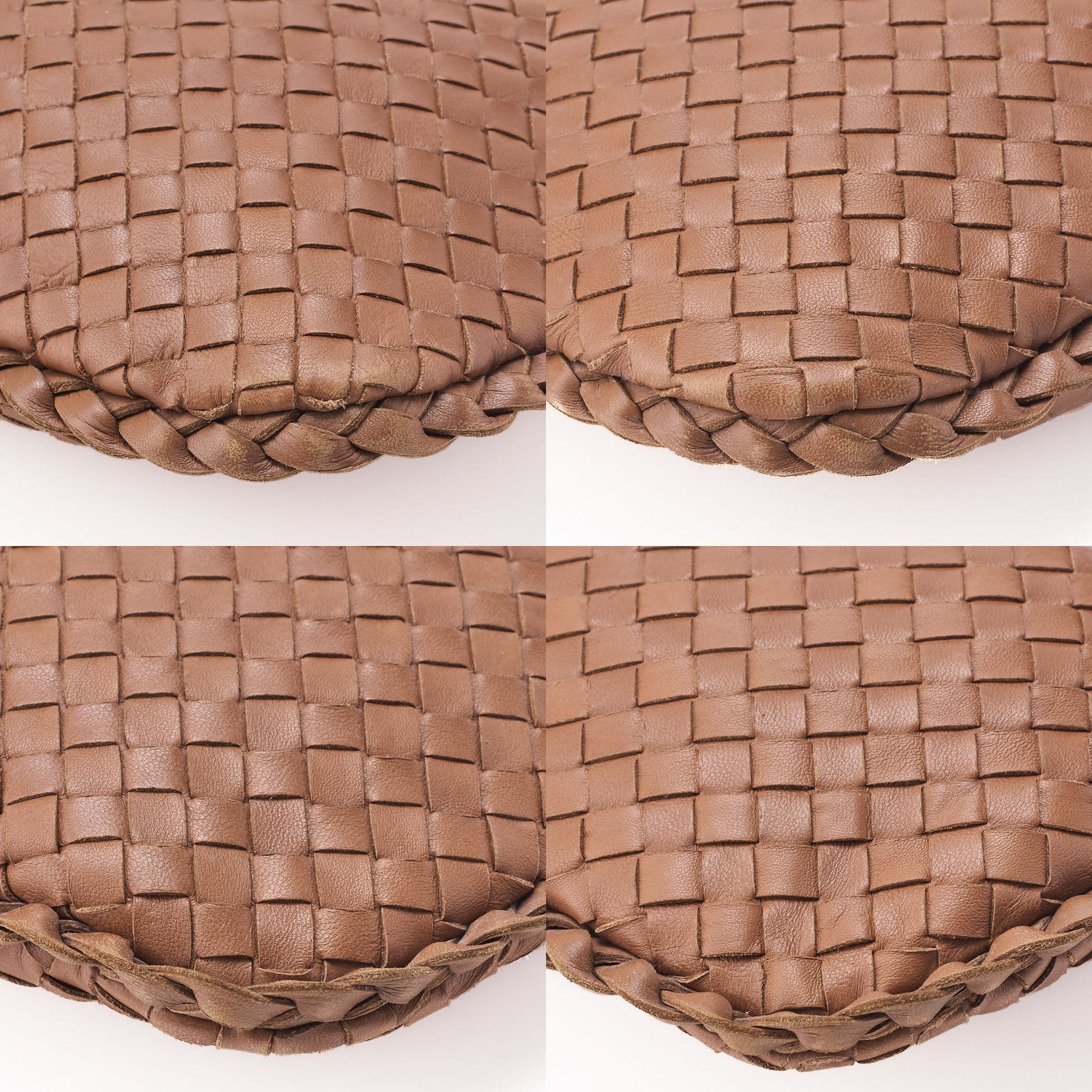 Bottega Veneta Shoulder Tote Bag Intrecciato Lambskin Brown Gold-Tone Hardware Pre-Owned - Vintage La Charme